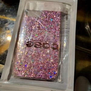 6.1" iPhone 12 or 12 pro case pink glittery